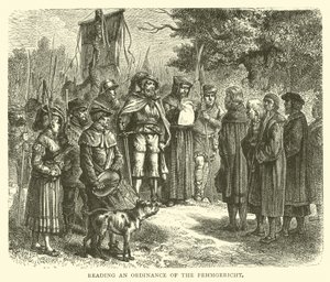 Reading an ordinance of the Fehmgericht by English School