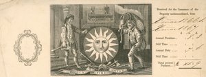 Receipt for payment of insurance from Sun Fire Office, London by English School