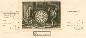 Receipt for payment of insurance from Sun Fire Office, London by English School