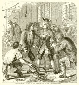Reception of a Debtor in the Fleet Prison in the Days of George II by English School