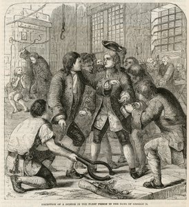 Reception of a debtor in the Fleet Prison by English School