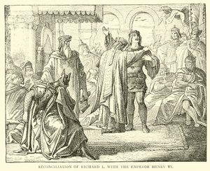 Reconciliation of Richard I with the Emperor Henry VI by English School