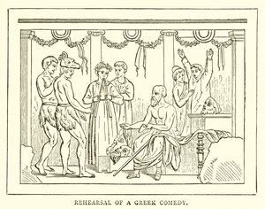 Rehearsal of a Greek Comedy by English School