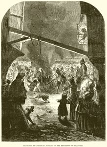 Rejoicings in London on Account of the Execution of Strafford by English School