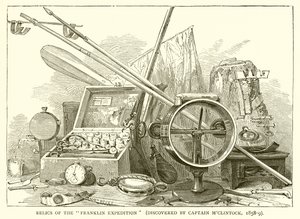 Relics of the Franklin Expedition (Discovered by Captain McClintock, 1858-9) by English School