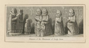 Remains of the monument to Lady Owen by English School