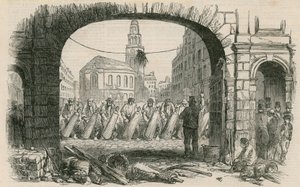 Repavement of The Strand, London by English School