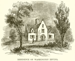 Residence of Washington Irving by English School