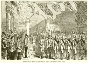 Return of the Troops from the Ashantee War, 1874 by English School