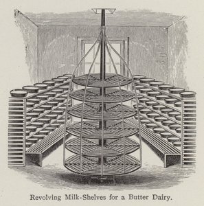 Revolving Milk-Shelves for a Butter Dairy by English School