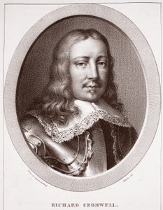 Richard Cromwell, engraved by de Langlume by English School