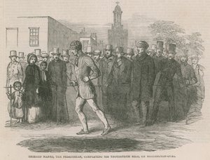 Richard Manks, the Pedestrian, Completing His Thousandth Mile on Kennington Oval by English School