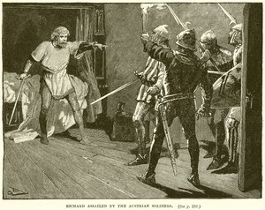 Richard Assailed by the Austrian Soldiers by English School