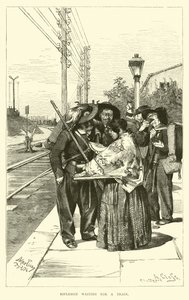 Riflemen Waiting for a Train by English School