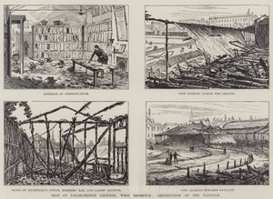 Riot at Lillie-Bridge Grounds, West Brompton, Destruction of the Pavilion by English School