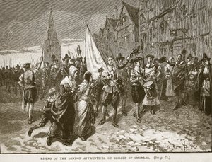 Rising of the London Apprentices on behalf of Charles, illustration from Cassell
