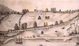 River Landscape with Shipping and the Dover Coach, c.1800