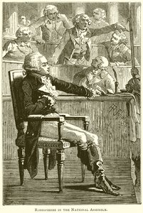 Robespierre in the National Assembly by English School
