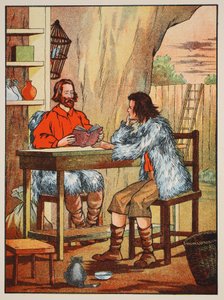 Robinson Crusoe and Friday by English School