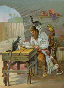 Robinson Crusoe at Home in the Castle