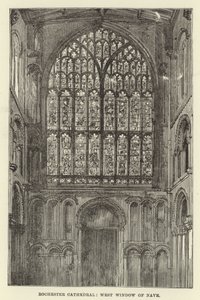 Rochester Cathedral, west window of nave by English School