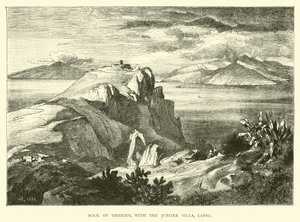 Rock of Tiberius, with the Jupiter Villa, Capri by English School