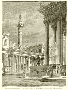 Roman Structure (Forum and Column of Trajan, Restored) by English School