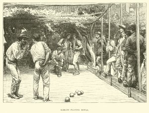 Romans playing bowls by English School