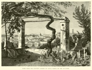 Rome from the Convent Garden of Santa Sabina on the Aventine by English School
