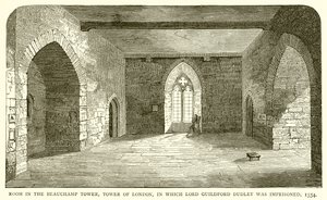 Room in the Beauchamp Tower, Tower of London, in which Lord Guildford Dudley was Imprisoned, 1554 by English School