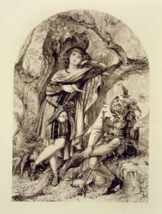 Rosalind and Touchstone, Act III Scene 2, in As You Like It, by William Shakespeare