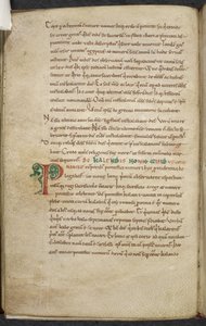 Initial P. De temporum ratione. Bede the Venerable. Miscellany of Works on Computus and Astronomy by English School