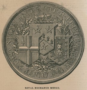Royal Exchange Medal, Struck to Commemorate the Opening of the Royal Exchange in 1844 by English School