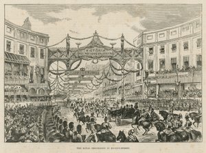 Royal procession in Regent Street by English School