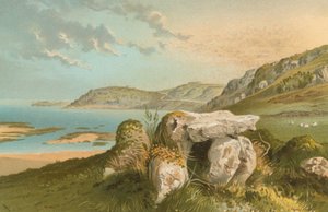 Rozel Bay and Druidical Remains--Jersey by English School