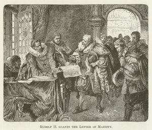 Rudolf II grants the Letter of Majesty by English School