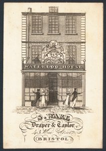 S Ware, draper and tailor, trade card by English School