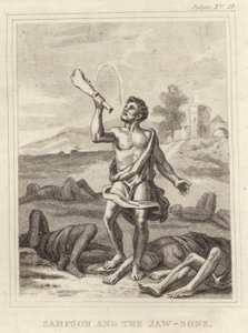Samson and the Jaw-Bone by English School