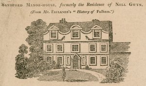 Sandford Manor House, Fulham, London, Formerly the Dwelling Place of Nell Gwynne by English School