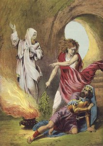Saul and the Witch Of Endor by English School