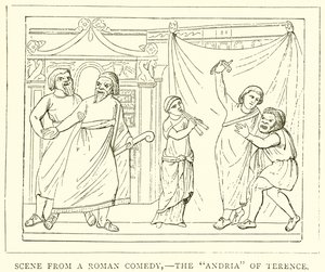 Scene from a Roman Comedy,--The Andria of Terence by English School