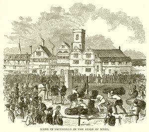 Scene in Smithfield in the Reign of Mary by English School