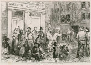 Scene in a London Street on a Sunday Morning by English School