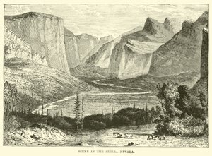 Scene in the Sierra Nevada by English School