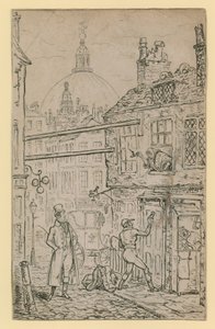 Scene of London life by English School
