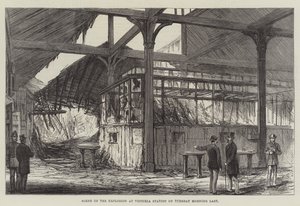 Scene of the Explosion at Victoria Station on Tuesday Morning Last by English School
