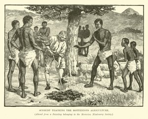 Schmidt teaching the Hottentots agriculture by English School