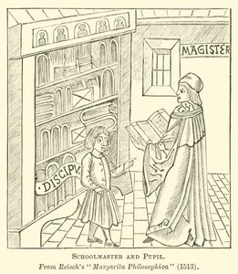 Schoolmaster and Pupil by English School