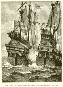 Sea Fight Between Lord Howard and Sir Andrew Barton by English School