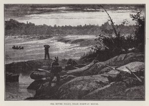 Sea river falls, near Norway House by English School